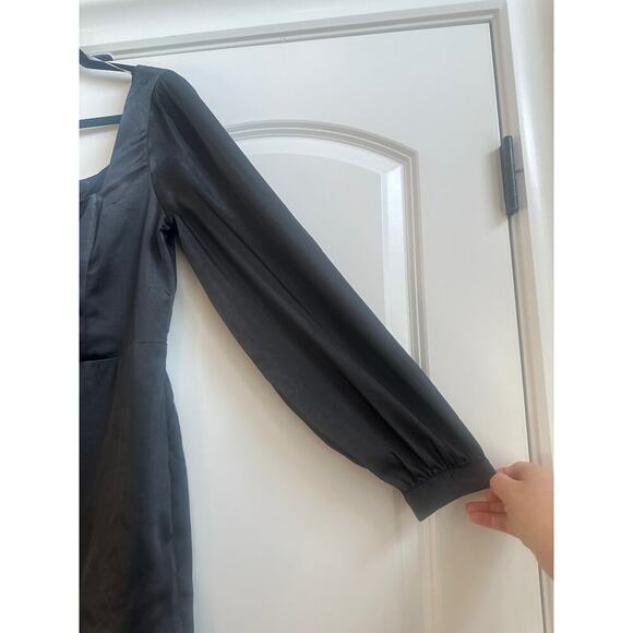 Lulus Size: Large Got The Love Black Satin Mini Dress - Picture 8 of 10